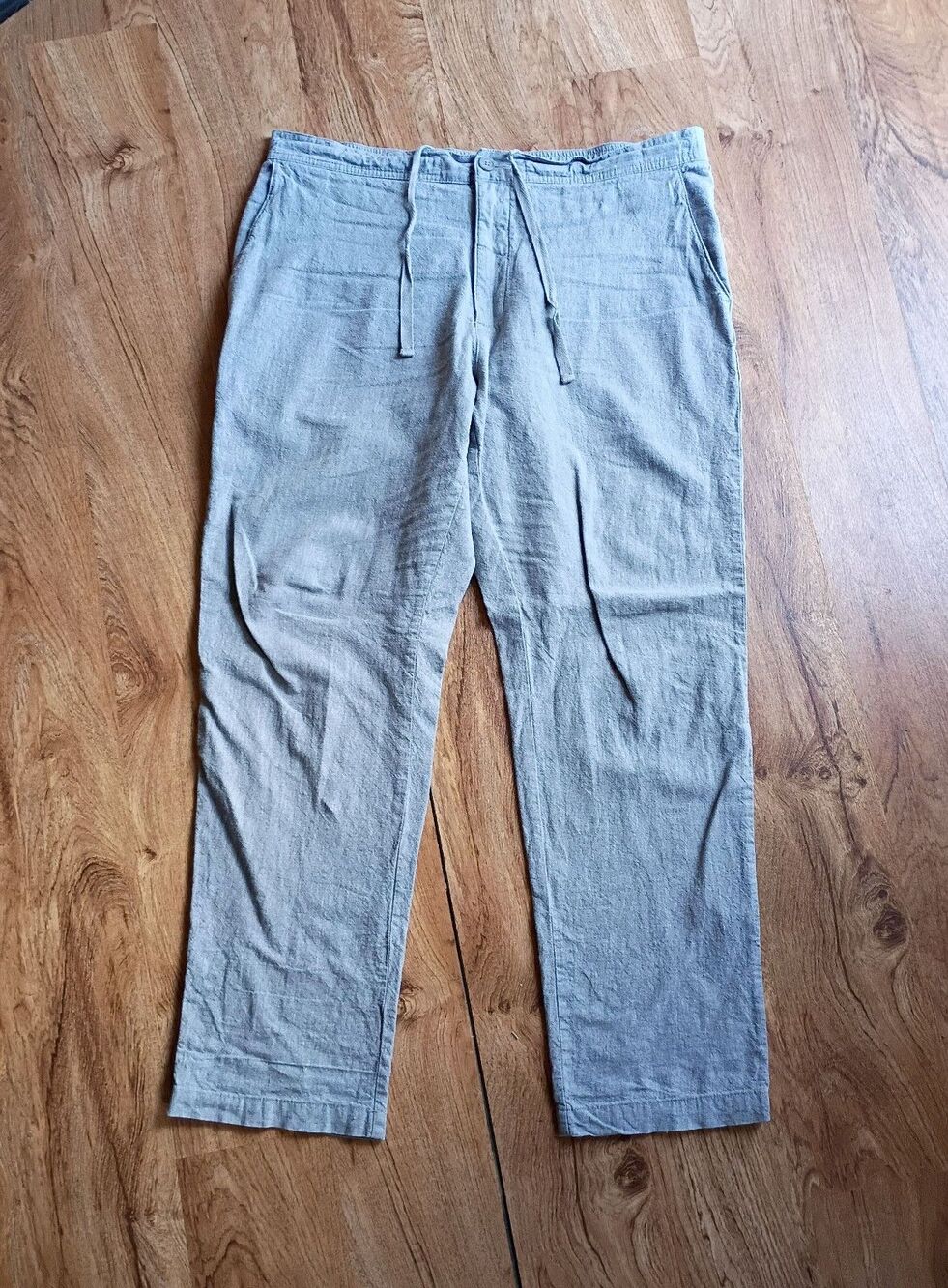 Marc Anthony Luxury Linen Pants Blue Gray Men's L
